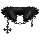 Chained Heraldic Lily Pendant Neck Fur