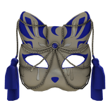 Chained Kitsune Mask in Blue