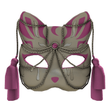Chained Kitsune Mask in Pink