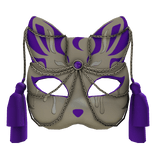Chained Kitsune Mask in Purple