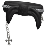 Chains VVS Drip Cross Y2K Bandana Black