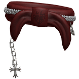 Chains VVS Drip Cross Y2K Bandana Dark Red