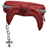 Chains VVS Drip Cross Y2K Bandana Red