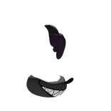 Charcoal Black Mask With Purple Front Fluff