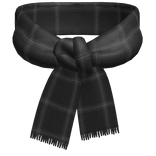 Charcoal Short Plaid Scarf