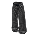 Charcoal Washed Baggy Pants