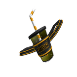 char's Black & yellow faded soda drink