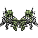 Checkered Chess Piece Corset Top Rose Pastel Green
