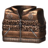 Cheetah Chrome Puffer Vest
