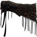 ཀ Cheetah Printed Vkei Belt - Fringe Detailing 