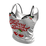 ✨ Cherry Bomb Black Red Gingham Tee Igari Jumino