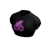 💥Cherry Neon💥 Black Crop Top💥