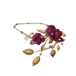 [🌹] Cherry Red Gold Enchanted Rose Necklace 3.0