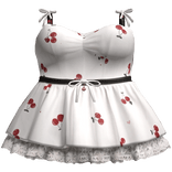 Cherry Ribbon Mini Dress