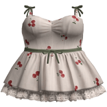 Cherry Ribbon Mini Dress