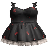 Cherry Ribbon Mini Dress