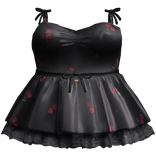 Cherry Ribbon Mini Dress