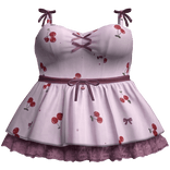 Cherry Ribbon Mini Dress