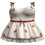 Cherry Ribbon Mini Dress