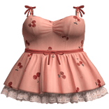 Cherry Ribbon Mini Dress