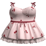 Cherry Ribbon Mini Dress