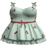 Cherry Ribbon Mini Dress