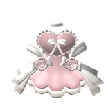 🎀Chibi Doll Light Pink Heart Royal Dress w roses