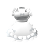 🎀Chibi Doll - Sweet White Maid Dress w Bows