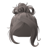 ♡ Chic Ash Messy Bun Updo