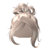 ♡ Chic Platinum Messy Bun Updo