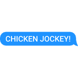 Chicken Rider! Text Message Blue