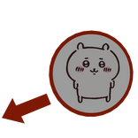 Chiikawa Meme Red Arrow and Circle Pointing