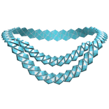 chill blue double layered chain necklace