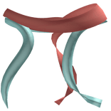 Chinese Style Shawl Pibo In Blue Peach