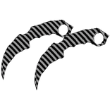 Christmas Black Candy Cane Dual Karambits