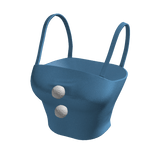 Christmas Blue PomPom Santa Tank Top BB