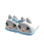 Christmas Bunny Snowman Blue Slippers 1.0 🎄