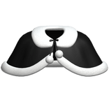 Christmas Cape Black Neck Pompom Kawaii Winter