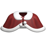 Christmas Cape Dark Red Neck Pompom Kawaii Winter