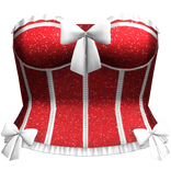 Christmas Croset White Red Bows Xmas Holiday