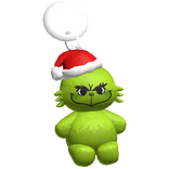 Christmas Grouch Keychain
