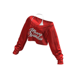 Christmas Off Shoulder Croptop Sweater