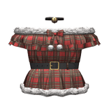 Christmas Plaid Fur Bow Bell Dress 3.0