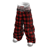 Christmas Plaid Saggy Skull Boxer Jeans