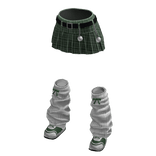 Christmas plaid skirt [green]