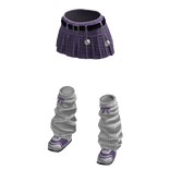 Christmas plaid skirt [purple]
