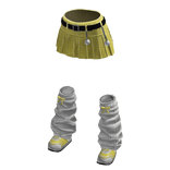 Christmas plaid skirt [yellow]