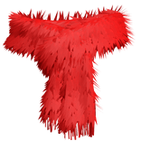 Christmas Red Y2K Fuzzy Fur Scarf