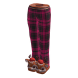 Christmas Reindeer Pajamas Fluffy Pants