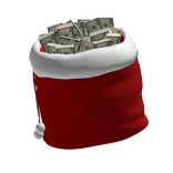 Christmas Santa Bag Money Red
